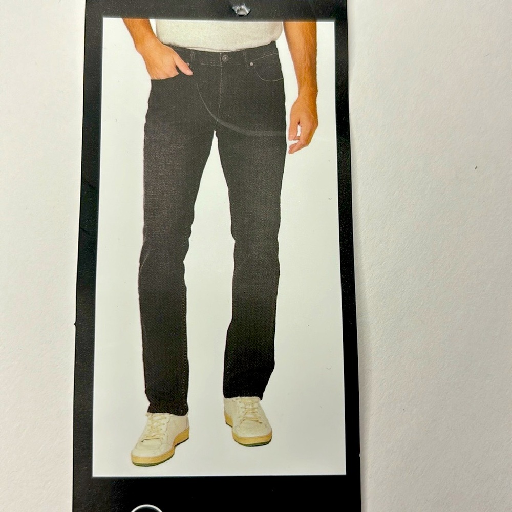 David Bitton Buffalo straight leg Jackson black stretch denim NWT 38/32 Big&tall